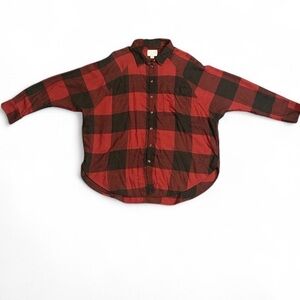 American Eagle Outfitters Red and Black Checkered Shirt